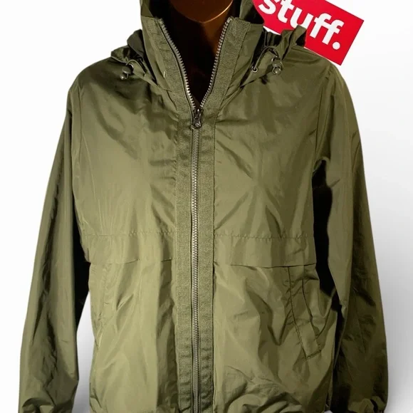 Athletic Works Men's Olive Windbreaker (item#10203) - Picture 1 of 6
